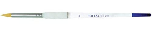 Royal Brush Soft Grip Gold Taklon Artist's Short Round SG225-8 Paintbrush