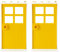 LEGO Bricks - Marcos con Puerta (2 Unidades, 1 x 4 x 6), Color Blanco y Amarillo