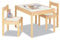 PINOLINO Kindersitzgruppe Olaf, 3-teilig, aus Holz, 2 Stühle & 1 Tisch, für Kinder ab 2 Jahren, klar lackiert und Dekor Uni, weiß, Maltisch für Kinder
