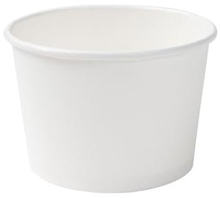 BIOZOYG Bols écologiques universelles carton jetables pour glaces, desserts, fingerfood, entrées, snacks I 500 pièces gobelet blanc non-imprimé 400ml / 16oz I Gobelets jetables ronds compostables