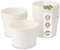 BIOZOYG Coppette Monouso Universali Ecologiche di Cartone per Gelati, Dessert, Finger Food, Antipasti, Snack I 500 Coppe Alimentari bianche senza stampa 400ml / 16oz I Vaschette rotonde compostabili