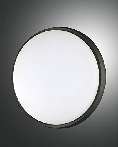 Fabas Luce 3315 – 65 – 101 Deckenleuchte Olly in Aluminium schwarz LED 30 W 2800lm IP54