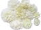 YYCRAFT elfenbeinfarbene Chiffon-Blumen für Mädchen, Haarband, Baby-Blumen, Schleifen, Basteln, Party-Dekoration (5,1–11,4 cm)