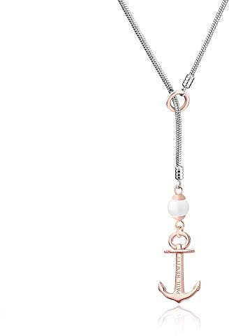 PAUL HEWITT Anker Halskette Damen Anchor Pearl aus Edelstahl in IP Roségold/Edelstahl