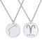 ChicSilver Halskette Sternzeichen Damen Silber 925/18 Karat Gold Medaille Sternzeichen Sternzeichen Sternzeichen + verstellbare Kette 45 + 5 cm Schmuck Sternbilder Geschenk Geburtstag Damen Mädchen,