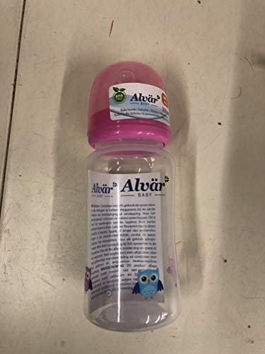 Biberon Alvar 325 ml bouchon rose 4 mois et plus