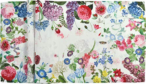 Sander TischläuferFloralia Leinen natur-bunt Größe 50x140 cm