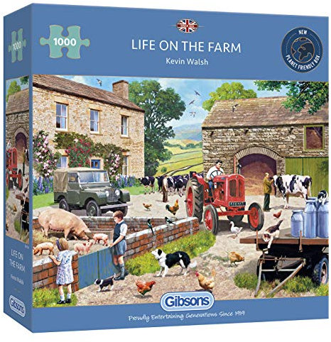 Gibsons GIBG6304 Life on The Farm Puzzle mit 1000 Teilen, verschieden