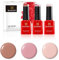 BLUESKY Gel Polish, Gel Nagellack Set, Natural Nudes. Cocoa 80514, Soft Pink A055, Pink Pursuit 80623. 3 x 5 ml Nudefarben, Braun, Rosa