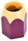 Yicare Pot à Crayons Créatif - Rangement pour Pinceaux de Maquillage et Fournitures de Bureau - Violet