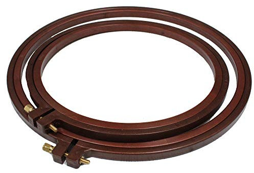 Nurge Stickrahmen Holzoptik Kunststoff Kreuzstich Bastelring 2 Stück