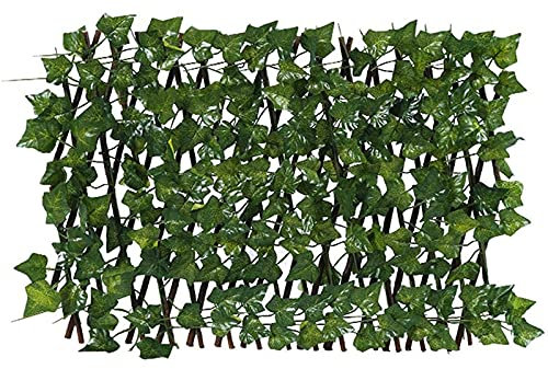 ZHISHIMEIM Gartendeko Aussen Rolle Künstliche Hecke, Künstlicher Efeu Sichtschutz Zaun, Grün Gartensichtschutz, Uv-Schutz, Für Outdoor, Garten, Terrasse Und Hinterhof,Balkonsichtschutz