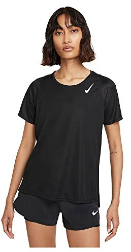 Nike DD5927 W NK DF RACE TOP SS T-shirt women's black/reflective silv M