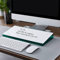 Petit Tableau Blanc, DIGIELE Verre Effaçable à Sec Mémo Board Portable, Support de Clavier + Organisateur de Bureau en Acrylique + Marqueurs et Gomme pour le Bureau, la Maison et L'école (Vert)