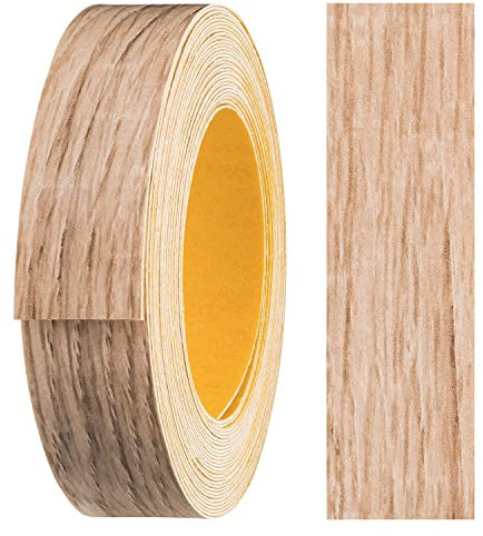 haggiy Melaminkanten-Band selbstklebend 18mm x 5m I Kantenband I Möbelkantenband I Sicherer Halt ohne Bügeln I Kantenumleimer I Furnier für Regalbretter/Holzplatten (Sonoma Eiche)