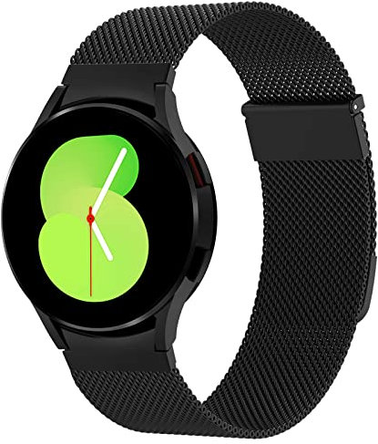 Higgs Bracelets Compatible avec Samsung Galaxy Watch 7/6/5/4 40mm 44mm, Watch 5 Pro 45mm, 4 Classic 42mm/46mm, 6 Classic 43mm/47mm - Bracelet Lisse Metal Milanais pour Femme et Homme