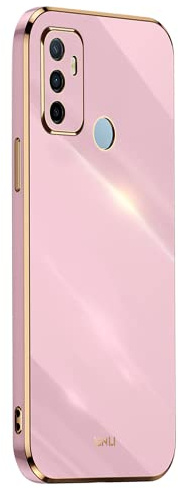 EASSGU [Cadre Galvanisé Coque pour Oppo A53 / Oppo A53s (6.5 inches) Etui de Protection en Silicone TPU - Violet