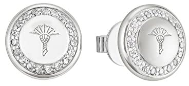JOOP! Ohrstecker 925 Sterling Silber Damen Ohrschmuck, mit Zirkonia synth., 1 cm, Kommt in Schmuck Geschenk Box