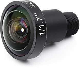 Waveshare M12 High Resolution Lens, Compatible with Raspberry Pi Camera M12,12MP, 160° FOV, 3.2mm Focal Length