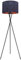 GLOBO Stehlampe Wohnzimmerleuchte Stehleuchte Schlafzimmerlampe Flurleuchte, Metall Schwarz Textil Blau Musterstanzungen, Dreibein, E27, H 160 cm