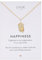 LUUK LIFESTYLE Filigree necklace with Palm I Olive Branch pendant, 19’’ adjustable length, waterproof stainless steel jewellery, gold