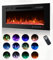 MachenFlame Dicke Geräuscharm Wand Montiert Freistehende Wohnzimmer Heizung mit 12 LED Flamme Farben, Remote-Einstellung Einheit, Heizungen für den Innenbereich verwenden großen Raum (76CM)