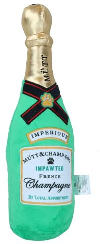 AB Tools Hundespielzeug, Plüsch, Champaign-Flasche, quietschendes Plüschspielzeug