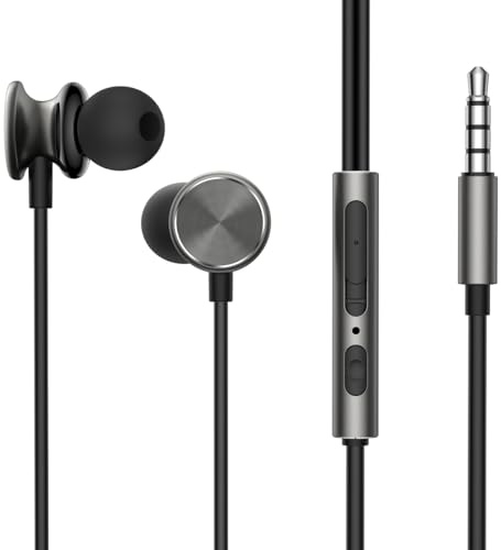 Joyroom JR-EW03 Wired Series In-Ear-Kopfhörer aus Metall, verkabelt, dunkelgrau, Kopfhörer mit Kabel