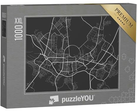 Puzzle 1000 Teile XXL „Vektor-Illustration: Stadtplan von Karlsruhe“ – aus der Puzzle-Kollektion Karlsruhe