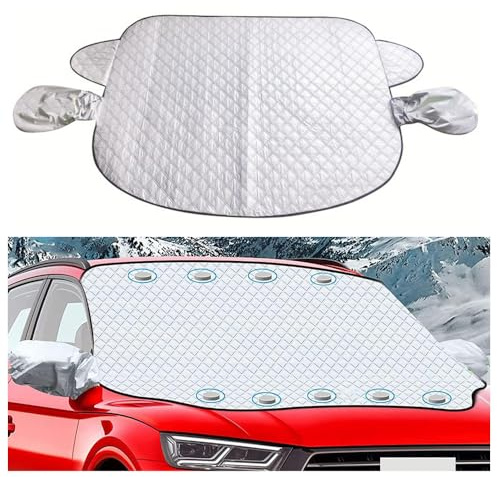 Frontscheibenabdeckung Frostschutz Auto, für FIAT 500 2015-2022 2023 Windschutzscheibenabdeckung Winterschutz Frontscheibe,157 * 126cm