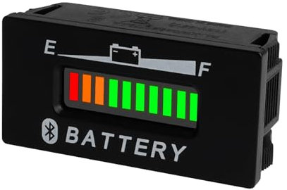 Runleader RL-BI029-BT DC 12V à 48V Bluetooth Indicateur de Voltmètre, fonctionne pour les batteries au plomb, GEL, AGM, Trojian, LiFePO4 et 18650 au lithium.