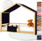 Lovely Hippo Hausbett Himmel - 100% Baumwolle Betthimmel Hausbett aus Musselin - Bett Vorhang Kinderbett - Himmelbett Vorhänge für 90x200 (Nachtblau/Gold Tasche, 97 x 402cm)