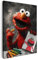 Artmazing | Elmo Bild bunt | S-Art Bilder | Elmo Bilder Modern | Coole Wandbilder Wohnzimmer | Wandbild Elmo Deko XXL | Bild Leinwand XXL | Elmo Bilder Wand