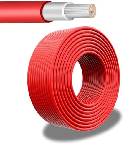 PowerWerk - Câble solaire 6 mm² noir - 30 m - Certifié TÜV - Résistant aux UV, flexible, photovoltaïque, câble PV, câble de raccordement solaire pour panneau solaire, onduleur et régulateur de charge