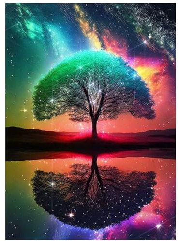 Zfseyuh Diamond Painting Magischer Baum für Erwachsene - Heimdekoration, Geschenke, 30 x 40 cm