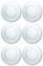 Tradineur - Pack de 6 Platos Llanos - Modelo LYS - Ø 23 cm - Vidrio - Apto para lavavajillas y microondas - Ideal para el hogar, Cocina y hostelería