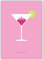 MOTIVISSO Poster Sex And The City - Cosmopolitan Skyline (pink) 13 cm x 18 cm | In vielen Farben & Größen verfügbar