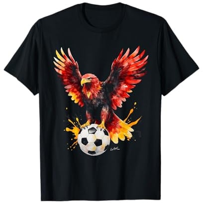 Adler Fußball Bunt Deutschland Tier Aufdruck Design Print T-Shirt