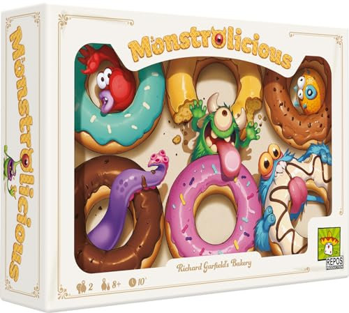Asmodee Repos Production Monstrolicious – Gesellschaftsspiele – Kartenspiel – Spiel für Kinder, Erwachsene und Familie – ab 7 Jahren – 2 Spieler – 10 Minuten – französische Version