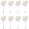 QUARKZMAN 8 Stück Herren Ansteckblumen Rosen Anstecknadeln 2x3.5 für Hochzeit, Jubiläum, formelles Abendessen, Partyanzug Dekoration in milchigem Weiß
