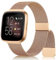AK Armband für Fitbit Versa 2/Versa/Versa Lite - Verstellbares Magnetisches Metall Ersatzarmband für Damen und Herren