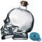 eispap Skull Decanter Lead-free Glass Skull Prop Whiskey Bottle With Cork Stopper (200ML) (7OZ)