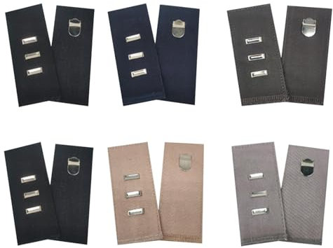 Bettinay 6Pcs Waist Extender for Trousers, Adjustable Trouser Extenders with Metal Hook for Men Women