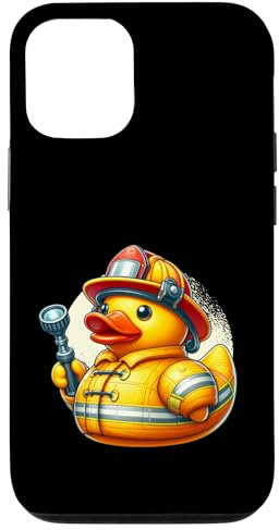 iPhone 13 Pro Rubber Duck Fireman With Flashlight Case