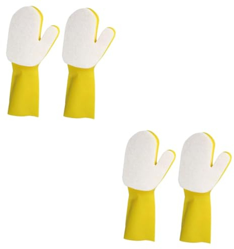 FRCOLOR 4pcs Dishwashing Gloves Dishwasher Cleaning Mittens Long Arm Bowl Washing Hand Mittens