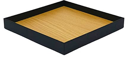 KG7HQRP Plateau de nourriture plateau de service géométrique en forme de lune support présentoir à bijoux grain de bois aromathérapie bougie organisateur plat alimentaire (couleur : D) (blanc)