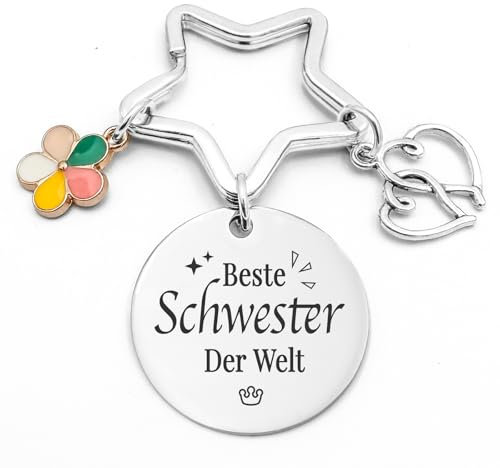 YISC0KO schlüsselanhänger schwester geschenk geschenk für schwester-beste schwester geschenke geschenk schwester geschenke für schwester geburtstagsgeschenk für schwester.
