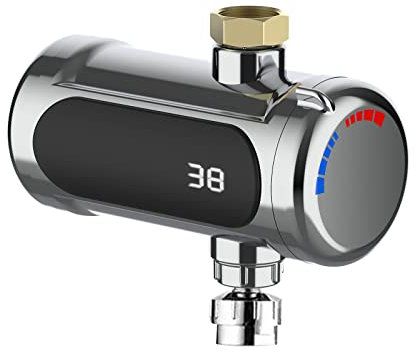Scaldacqua istantaneo in acciaio inox, piccolo scaldabagno con spirale riscaldante, 3000 W, scaldabagno universale compatto per lavello della cucina, flessibile per giardino, officina, terrazza,