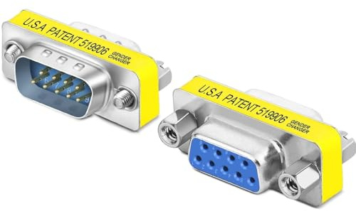 TECHZOCO RS232 DB9 Buchse auf Stecker Gender Changer Adapter RS-232 - RS-485 - TTL