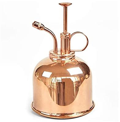 NESPIQ GießKanne Pflanzen Sprinkler Can 300ml Gießkanne Retro Kupfer Pflanze Blume Gießkanne Sprühflasche Garten Mister Sprayer BlumengießKanne(Rose Gold)